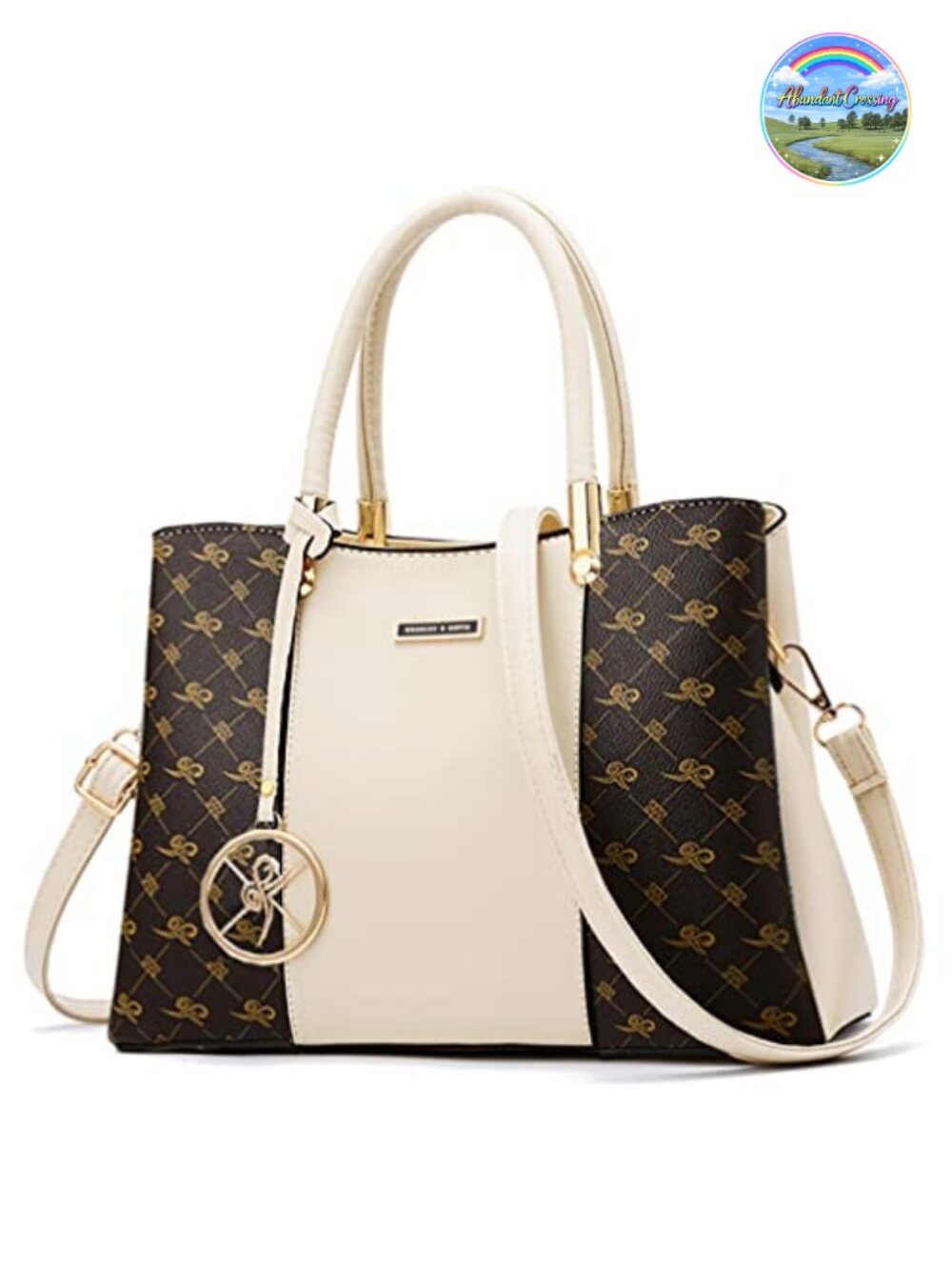 PU Leather Satchel Handbag Tote Crossbody Messenger Bag with Removable Strap